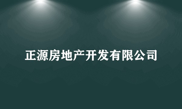 正源房地产开发有限公司