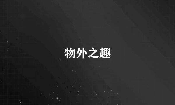 物外之趣