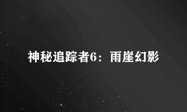 神秘追踪者6：雨崖幻影