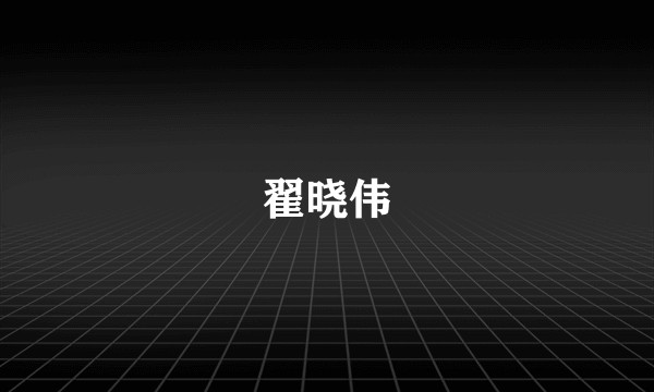 翟晓伟