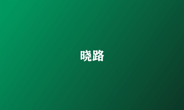 晓路