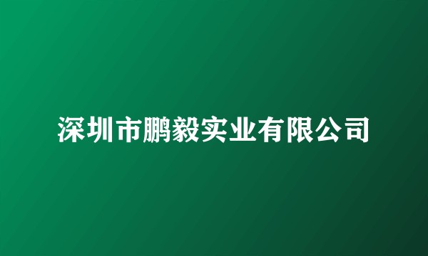 深圳市鹏毅实业有限公司