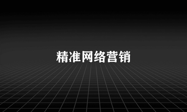 精准网络营销