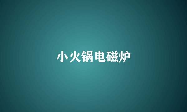 小火锅电磁炉