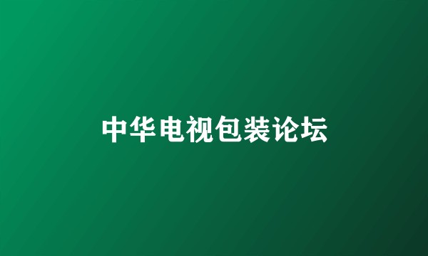 中华电视包装论坛