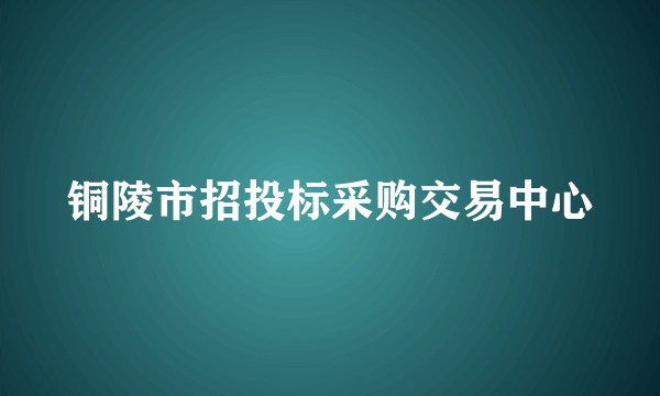 铜陵市招投标采购交易中心