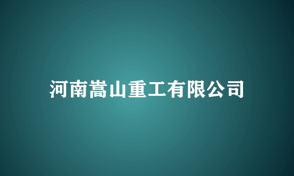 河南嵩山重工有限公司