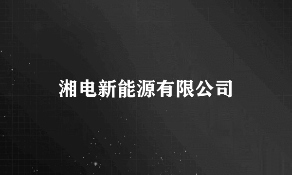 湘电新能源有限公司