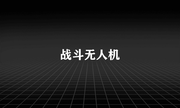 战斗无人机