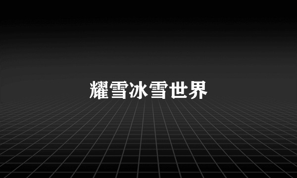 耀雪冰雪世界