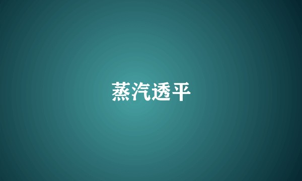 蒸汽透平
