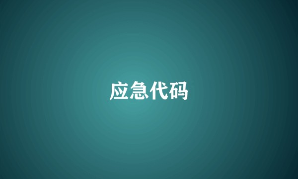 应急代码