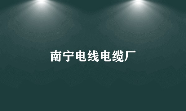 南宁电线电缆厂