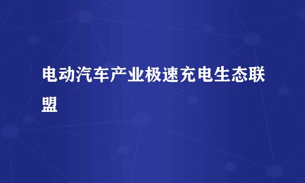 电动汽车产业极速充电生态联盟