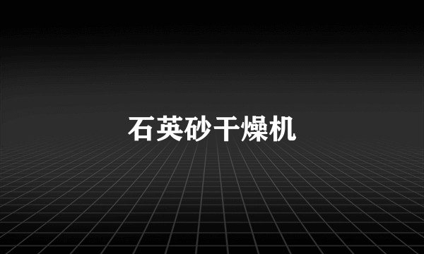 石英砂干燥机