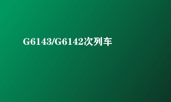 G6143/G6142次列车