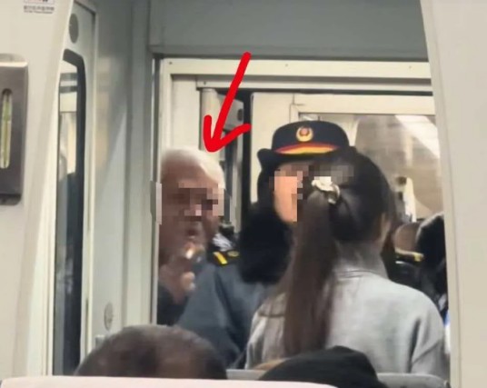 1·14白发男列车上欺负年轻女孩事件