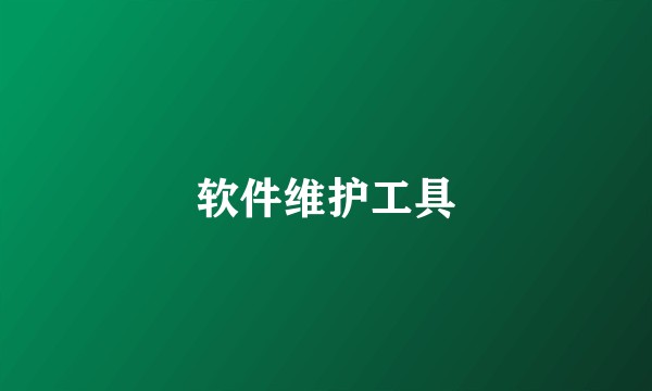 软件维护工具