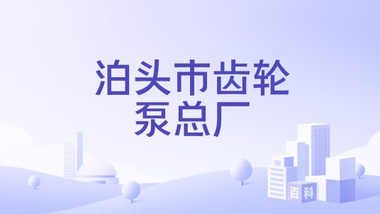 泊头市齿轮泵总厂