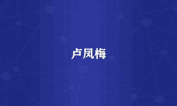 卢凤梅