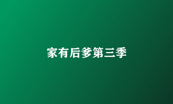 家有后爹第三季