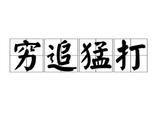 穷追猛打（对溃败敌人不断追击的汉语成语）