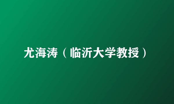 尤海涛（临沂大学教授）
