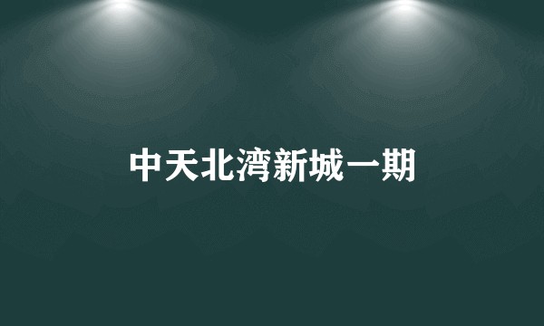 中天北湾新城一期
