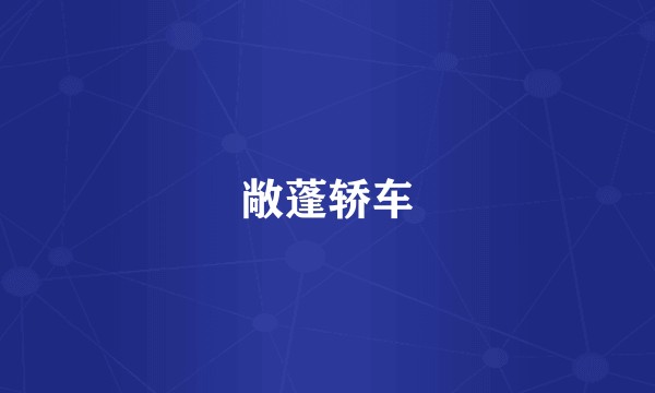 敞蓬轿车