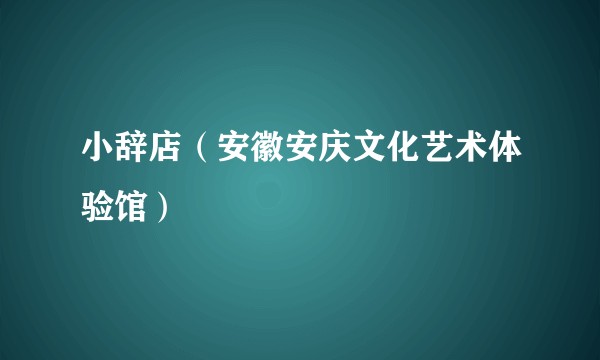 小辞店（安徽安庆文化艺术体验馆）