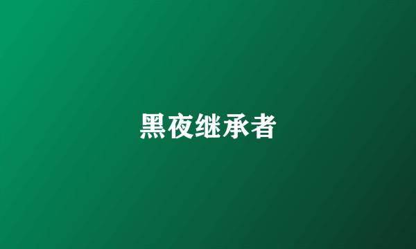 黑夜继承者