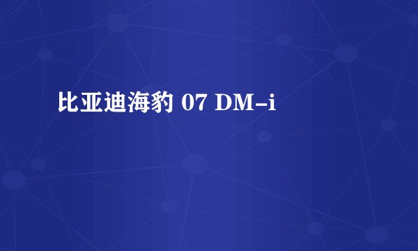 比亚迪海豹 07 DM-i