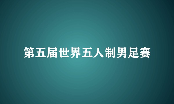 第五届世界五人制男足赛