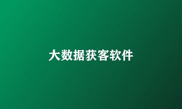 大数据获客软件