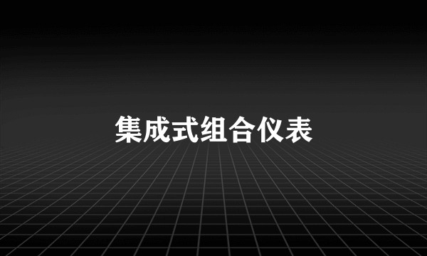 集成式组合仪表