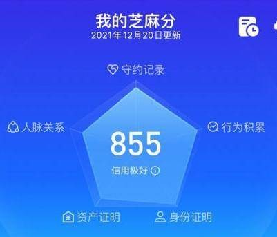 芝麻分（芝麻信用推出的个人信用评分系统）