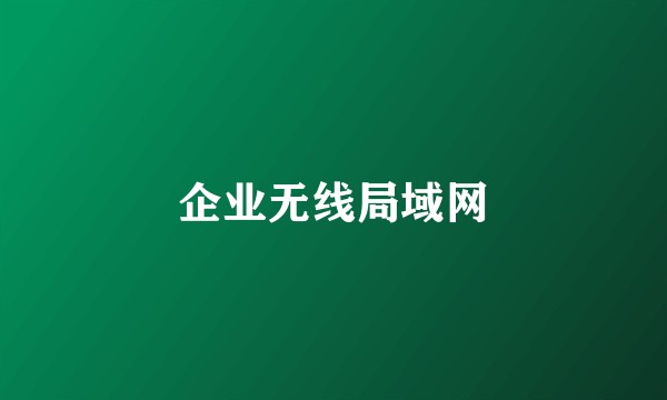企业无线局域网