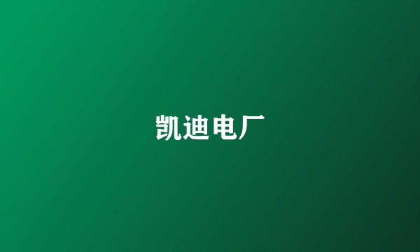 凯迪电厂