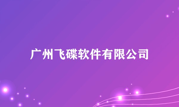 广州飞碟软件有限公司