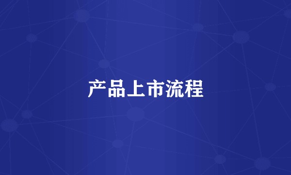 产品上市流程