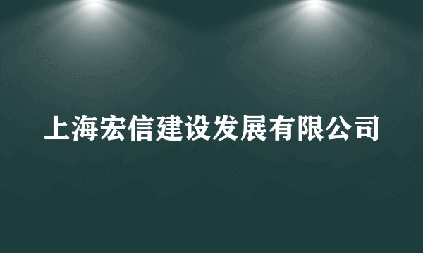 上海宏信建设发展有限公司