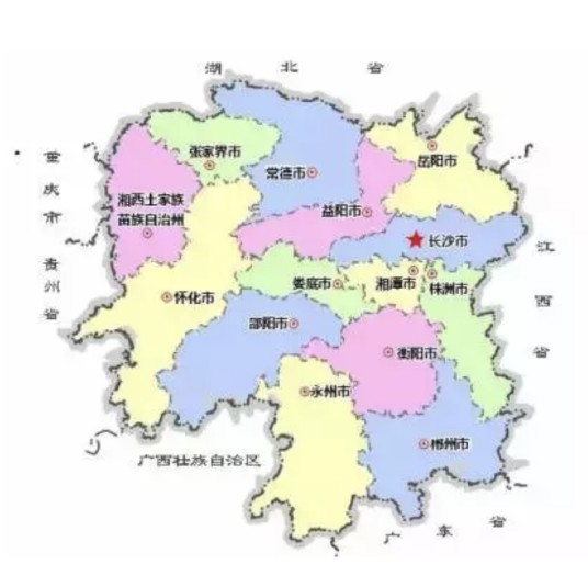 市州（湖南省内的市级和州级行政单位）