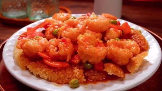 虾仁锅巴