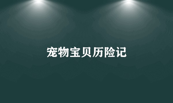 宠物宝贝历险记