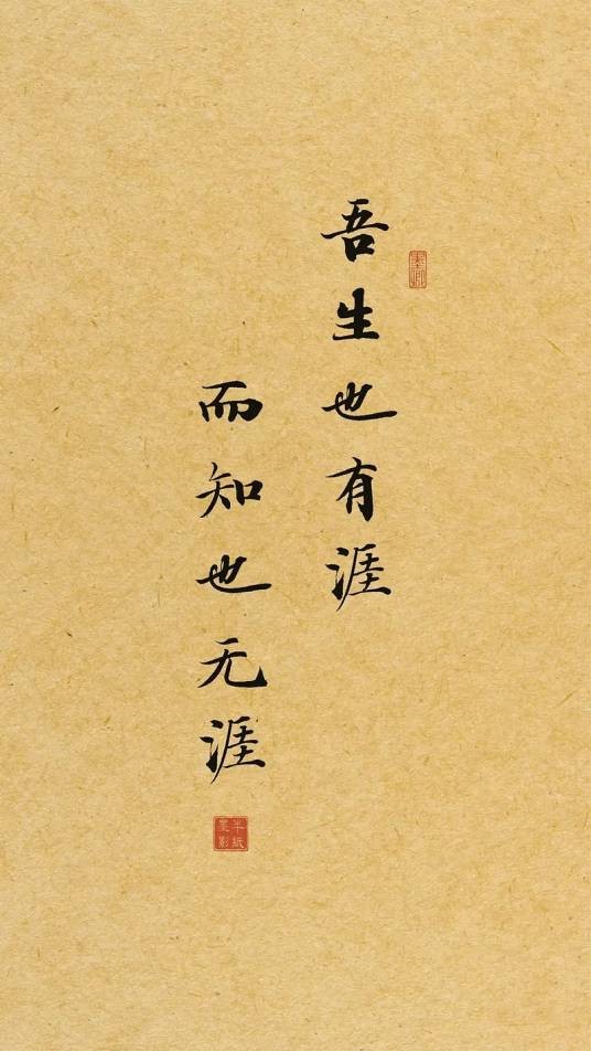 吾生也有涯，而知也无涯