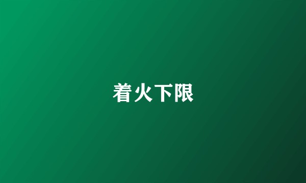 着火下限
