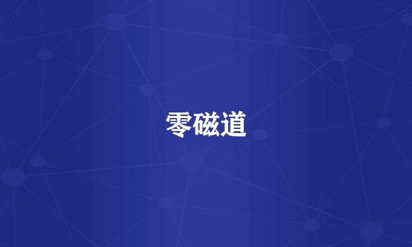 零磁道