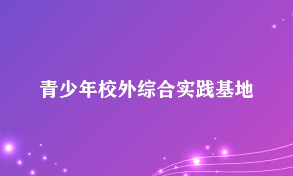 青少年校外综合实践基地