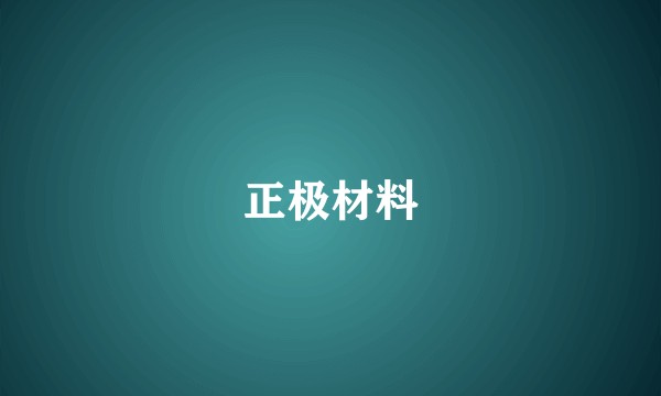 正极材料