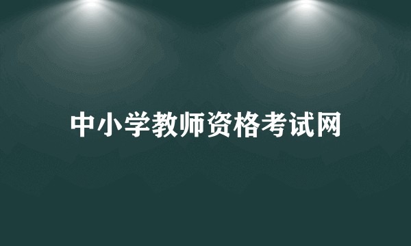 中小学教师资格考试网